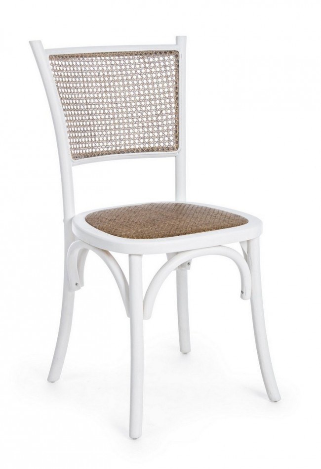 BIZZOTTO Dřevěná jídelní židle CARREL bílá