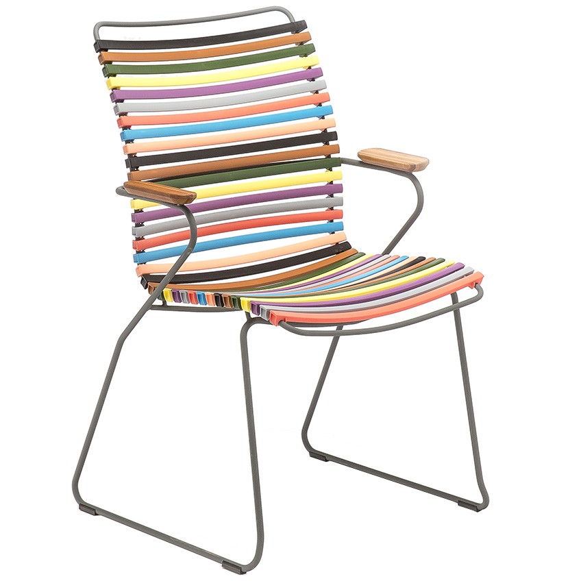 Pestrobarevná plastová zahradní židle HOUE Click