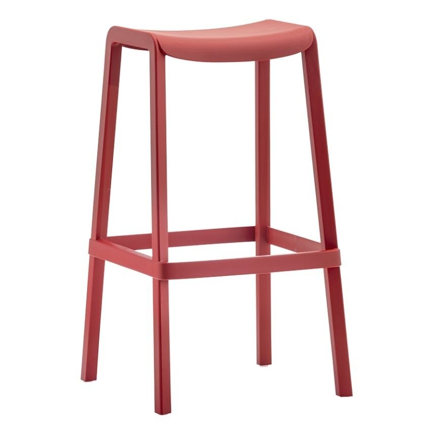 Pedrali Červená plastová barová židle Dome 268 76
