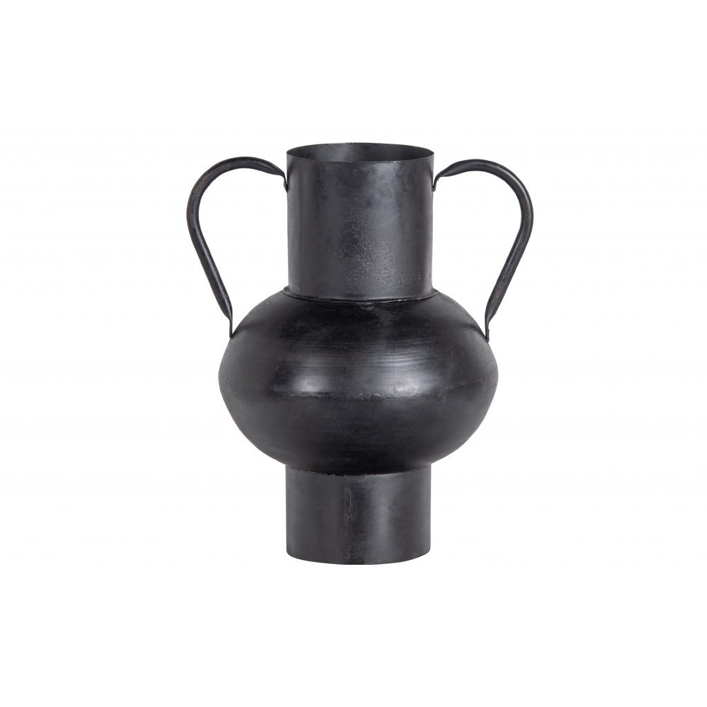 WOOOD Černá kovová váza VERE 28 cm
