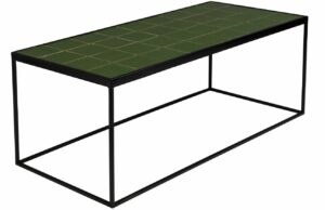 Zelený kovový konferenční stolek ZUIVER GLAZED s