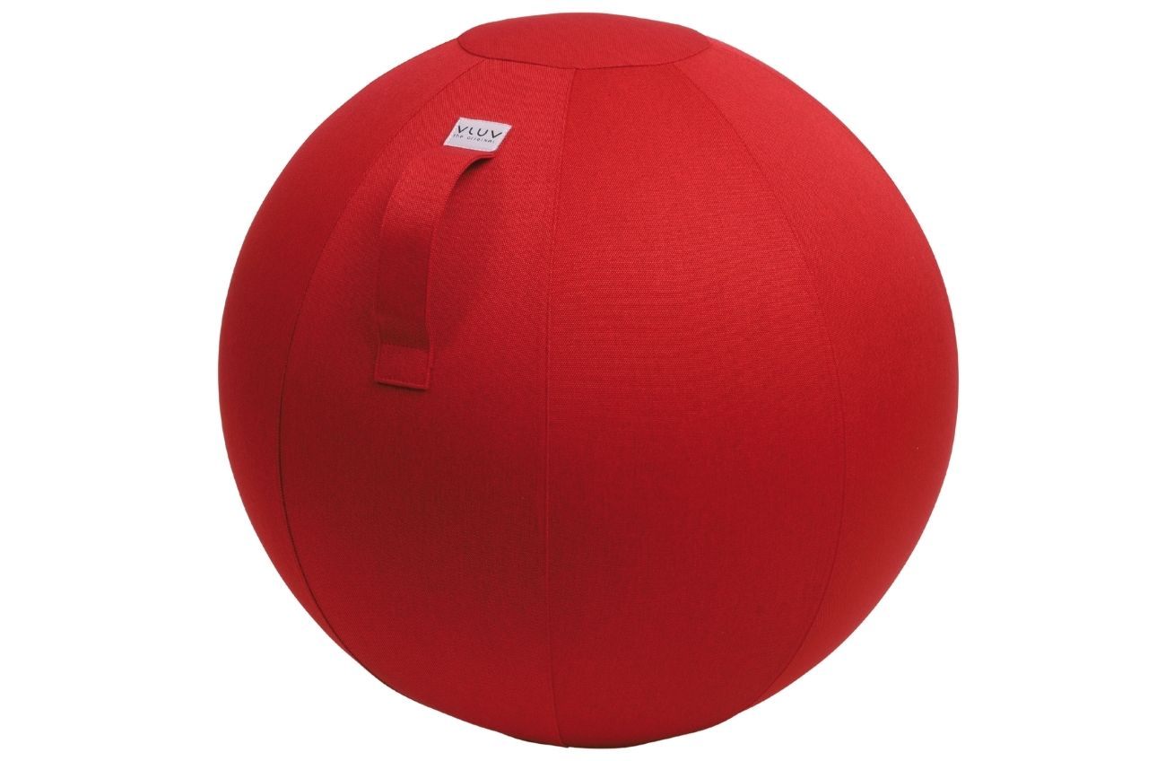 Červený sedací / gymnastický míč VLUV