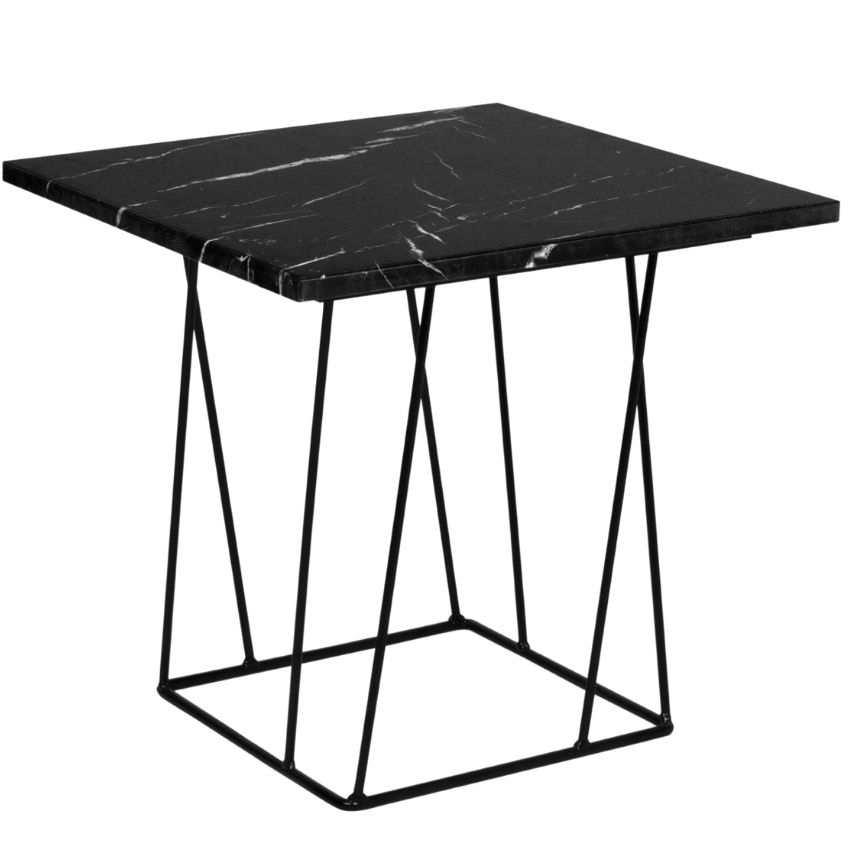 Černý mramorový odkládací stolek TEMAHOME Helix