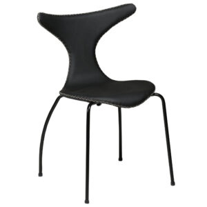 ​​​​​Dan-Form Černá kožená jídelní židle