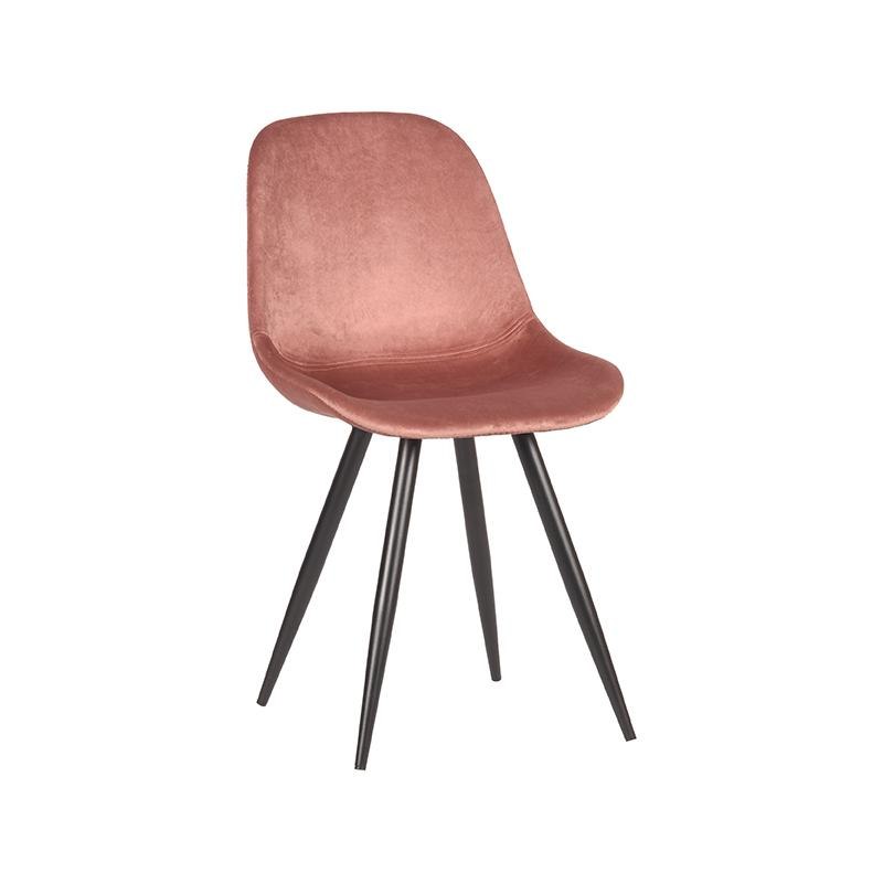 LABEL51 Sametová jídelní židle CAPRI růžová