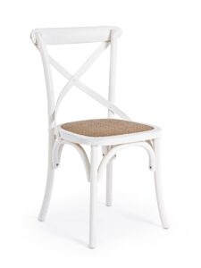 BIZZOTTO jídelní židle CROSS dřevěná bílá