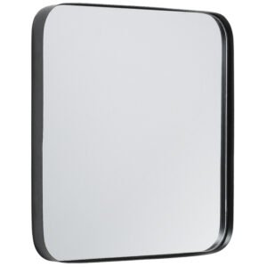 Černé kovové závěsné zrcadlo Kave Home Marco