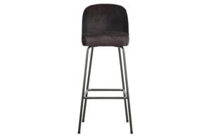 BePureHome Barová židle VOGUE černá kůže 80 cm
