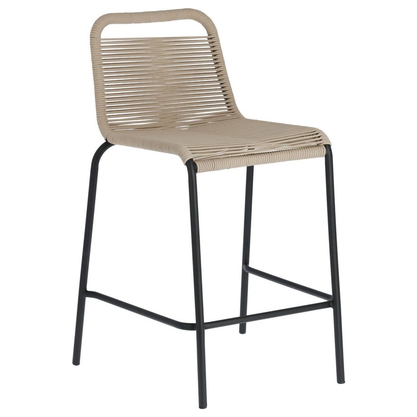 Béžová pletená barová židle Kave Home