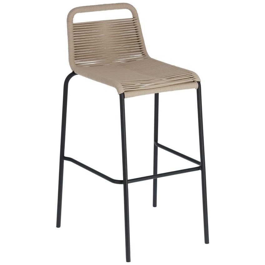 Béžová pletená barová židle Kave Home