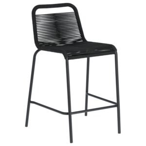 Černá pletená barová židle Kave Home