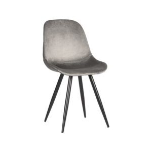 LABEL51 Sametová jídelní židle CAPRI šedá Color: Grey