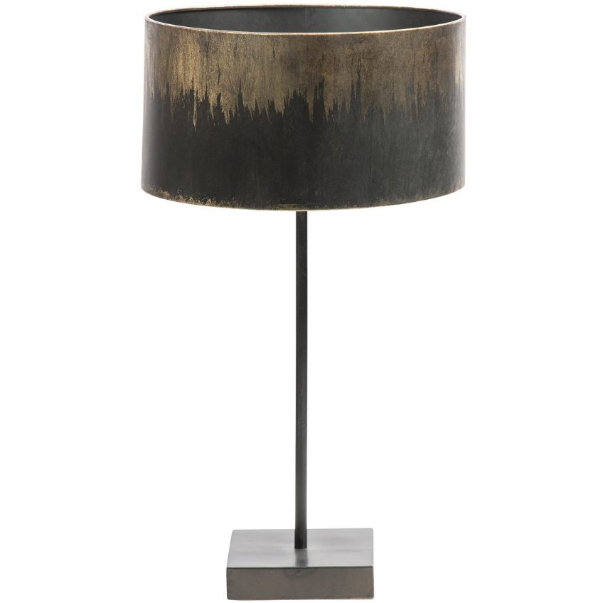 Hoorns Černo zlatá kovová stolní lampa