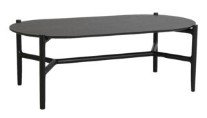 ROWICO Dřevěný konferenční stolek HOLTON černý 130x65 cm