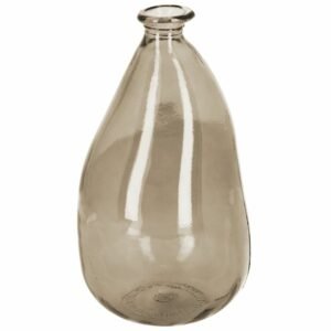 Hnědá skleněná váza Kave Home