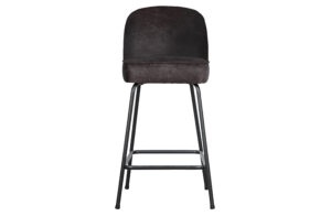 BePureHome barová židle VOGUE černá kůže 65 cm