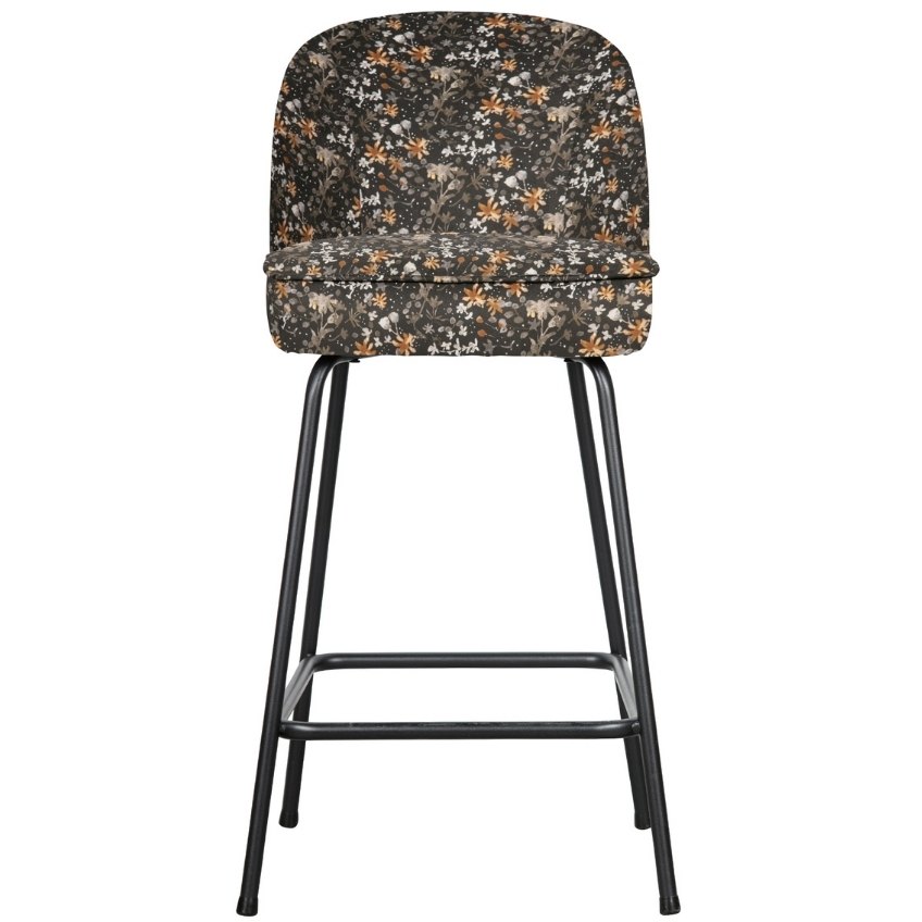 Hoorns Černá sametová barová židle Tergi 65