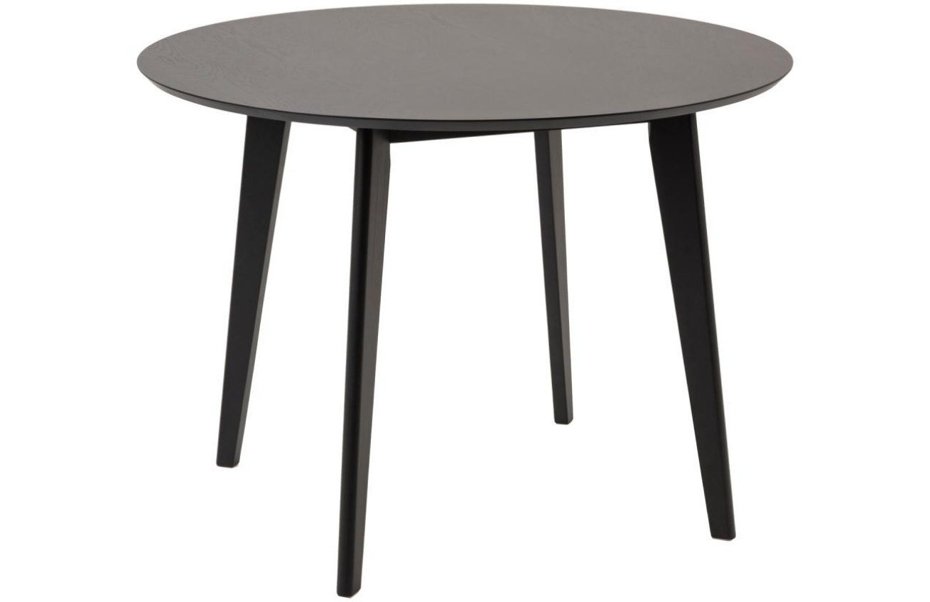 Scandi Černý dubový kulatý jídelní stůl