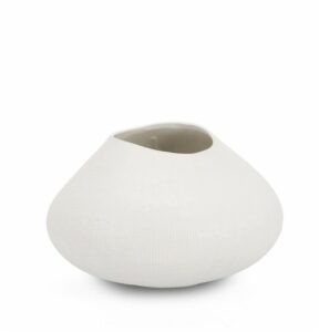 BIZZOTTO bílá keramická váza PAPYRUS 16 cm