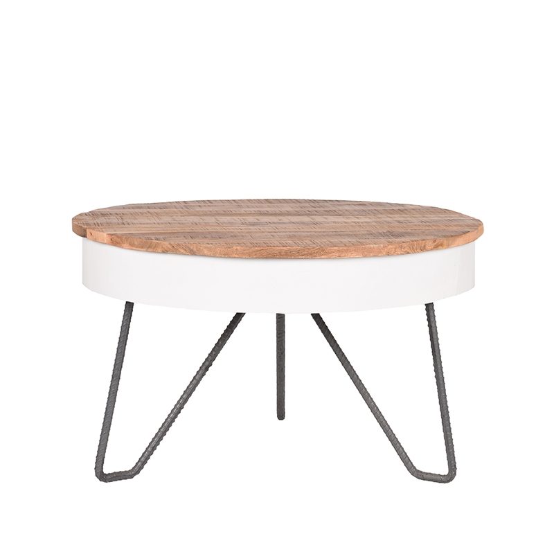 LABEL51 konferenční stolek SARIA bílá ø80 cm