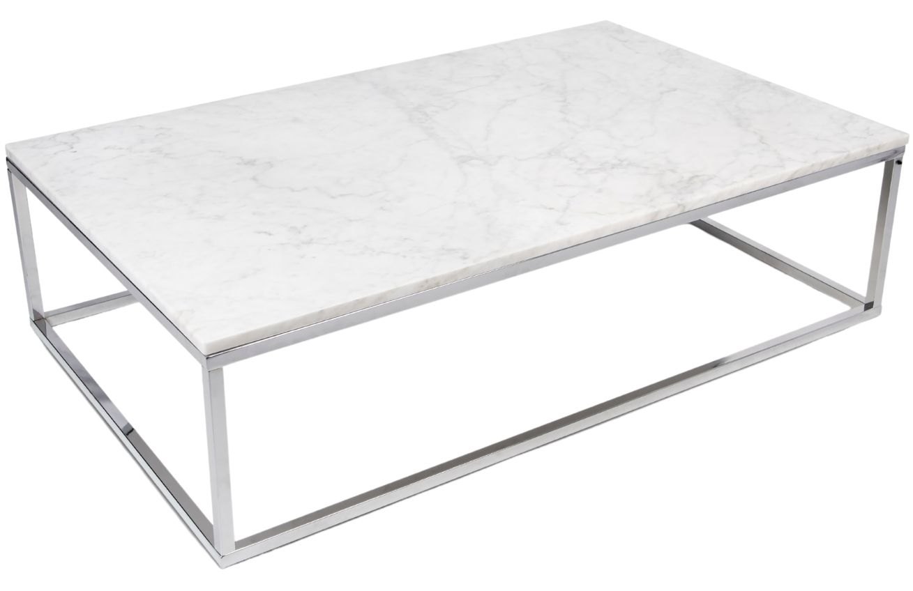Bílý mramorový konferenční stolek TEMAHOME Prairie 120 x