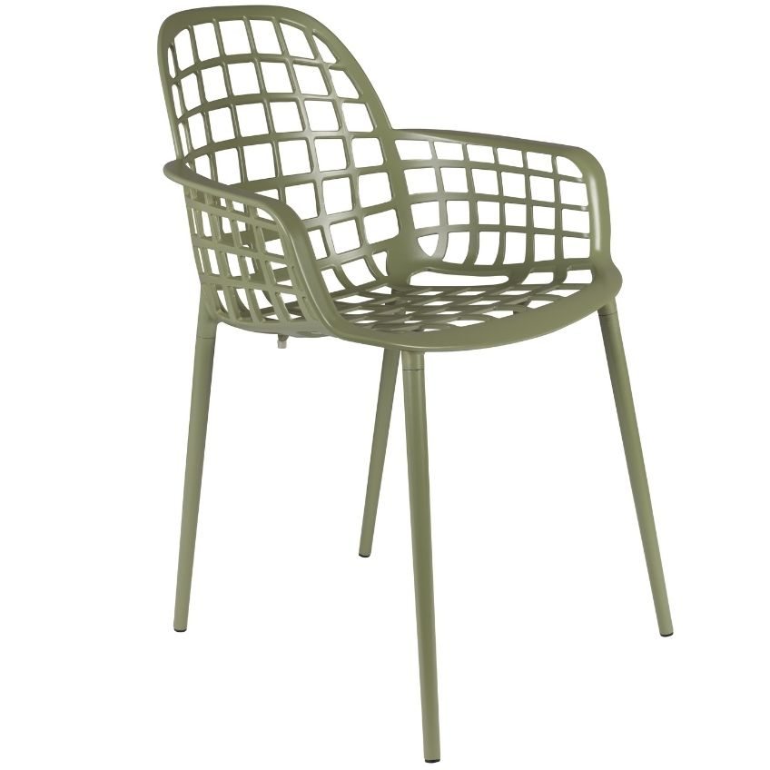 Zelená stohovatelná kovová židle ZUIVER