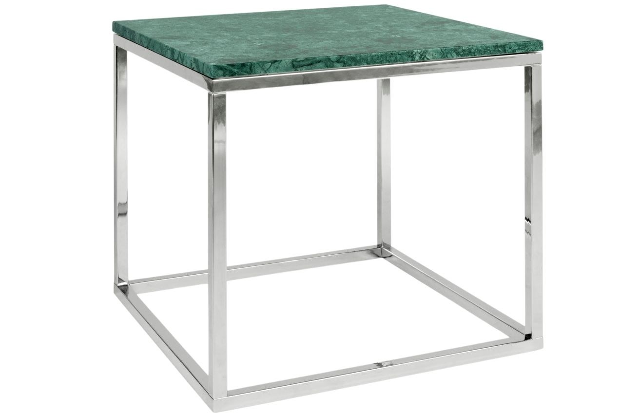 Zelený mramorový odkládací stolek TEMAHOME Prairie 50 x