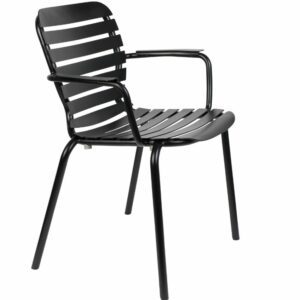 Černá kovová zahradní židle ZUIVER