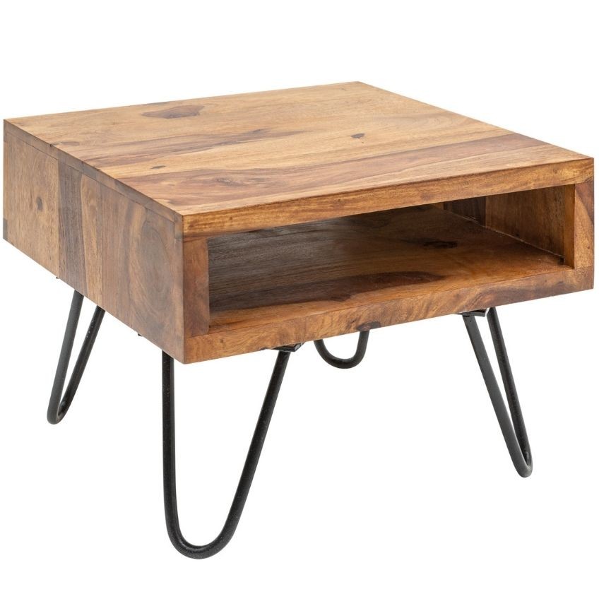 Moebel Living Masivní sheeshamový konferenční stolek Remus 45x35