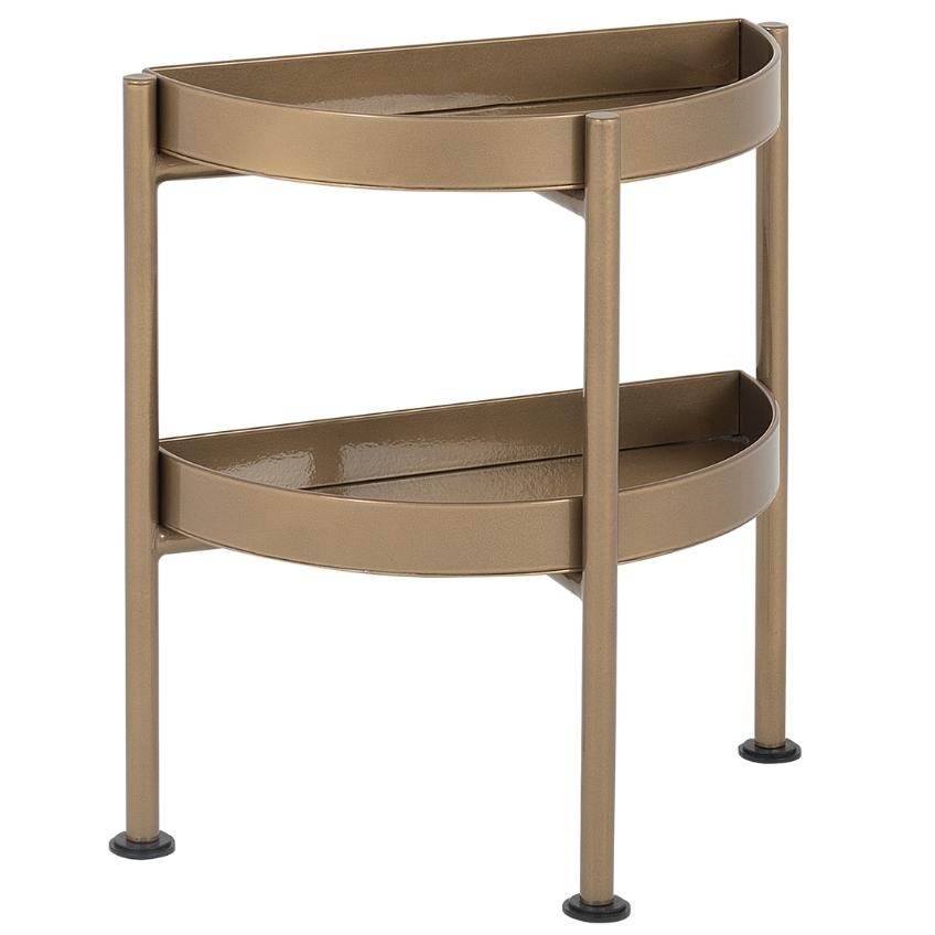 Nordic Design Zlatý kovový odkládací stolek Nollan Half