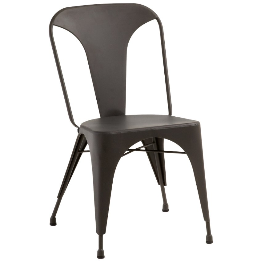 Černá kovová jídelní židle Kave Home