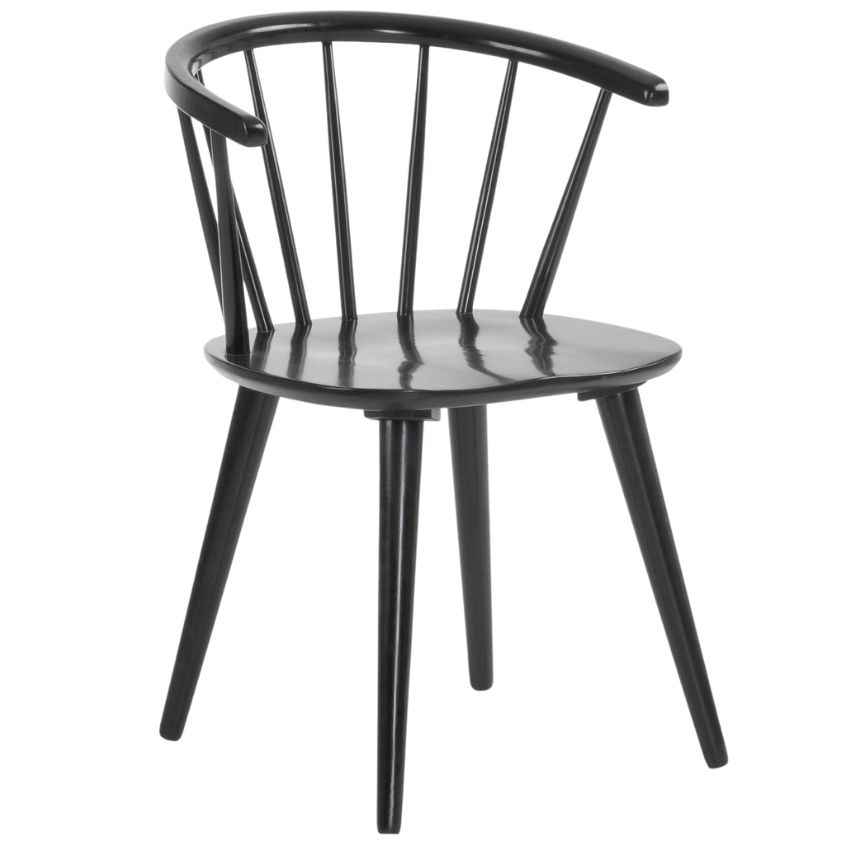 Černá dřevěná jídelní židle Kave