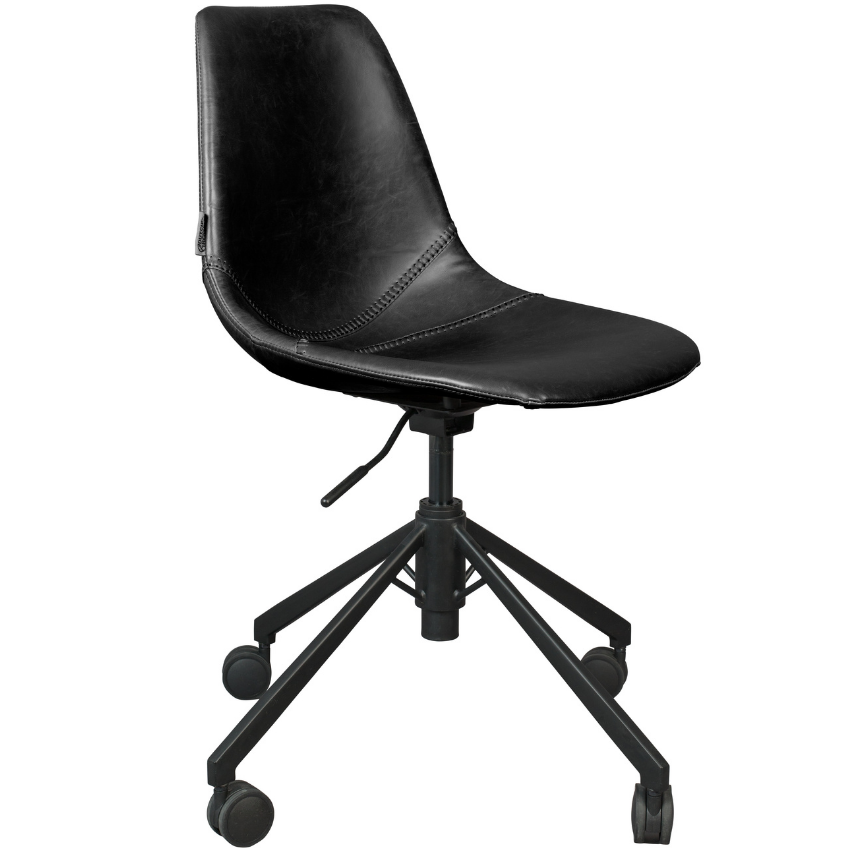 Černá koženková konferenční židle DUTCHBONE
