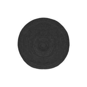 LABEL51 Kulatý koberec JUTE černý 90cm