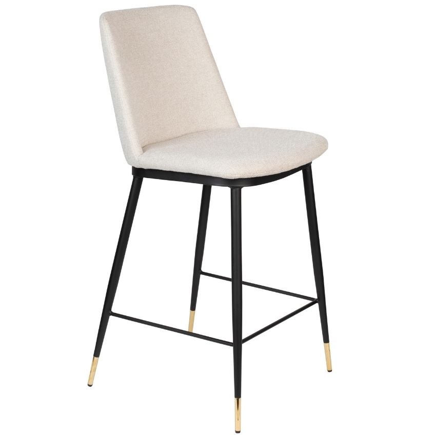 White Label Béžová látková barová židle