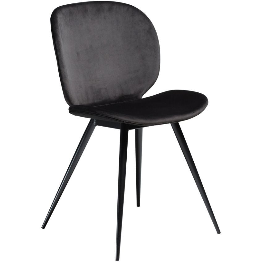 ​​​​​Dan-Form Černá sametová jídelní židle