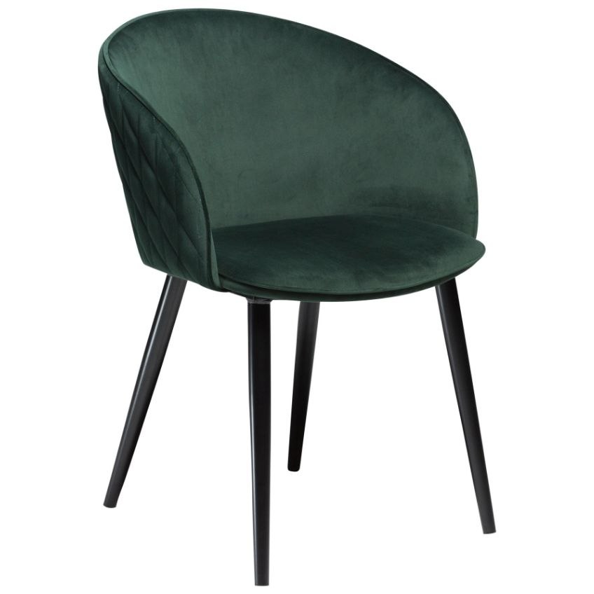 ​​​​​Dan-Form Zelená sametová jídelní židle