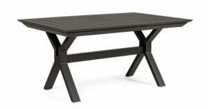 BIZZOTTO Rozkládací zahradní stůl KENYON 180x100cm černý