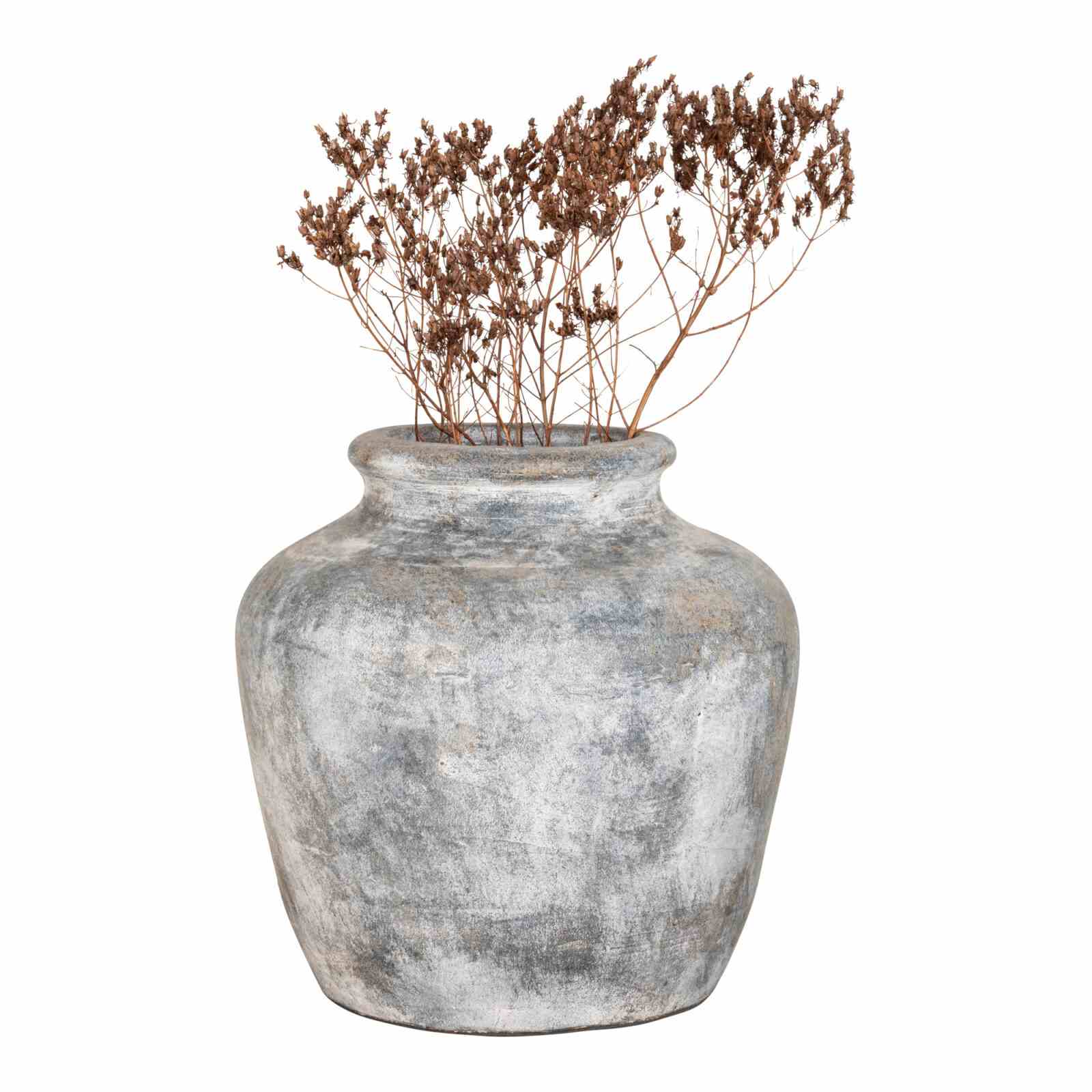 House Nordic Terakotová váza SANTO šedá