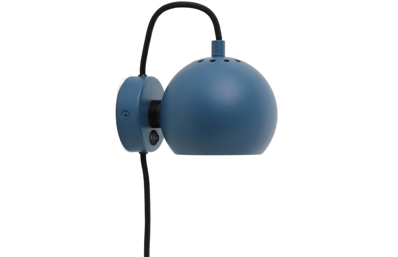 Petrolejově modrá matná kovová nástěnná lampa Frandsen