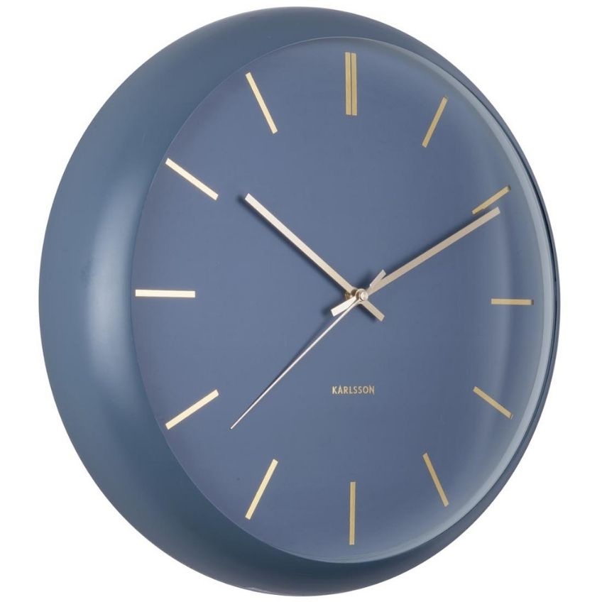 Time for home Modro-zlaté nástěnné hodiny