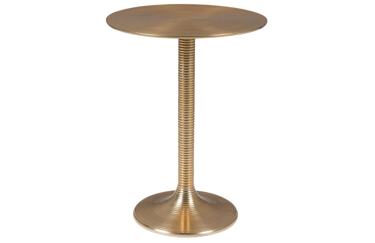 Zlatý kulatý odkládací stolek Bold Monkey
