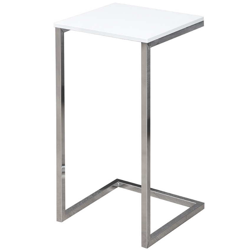 Moebel Living Bílý kovový odkládací stolek