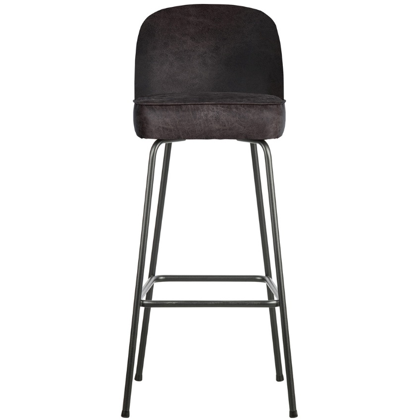 Hoorns Černá koženková barová židle Tergi 79