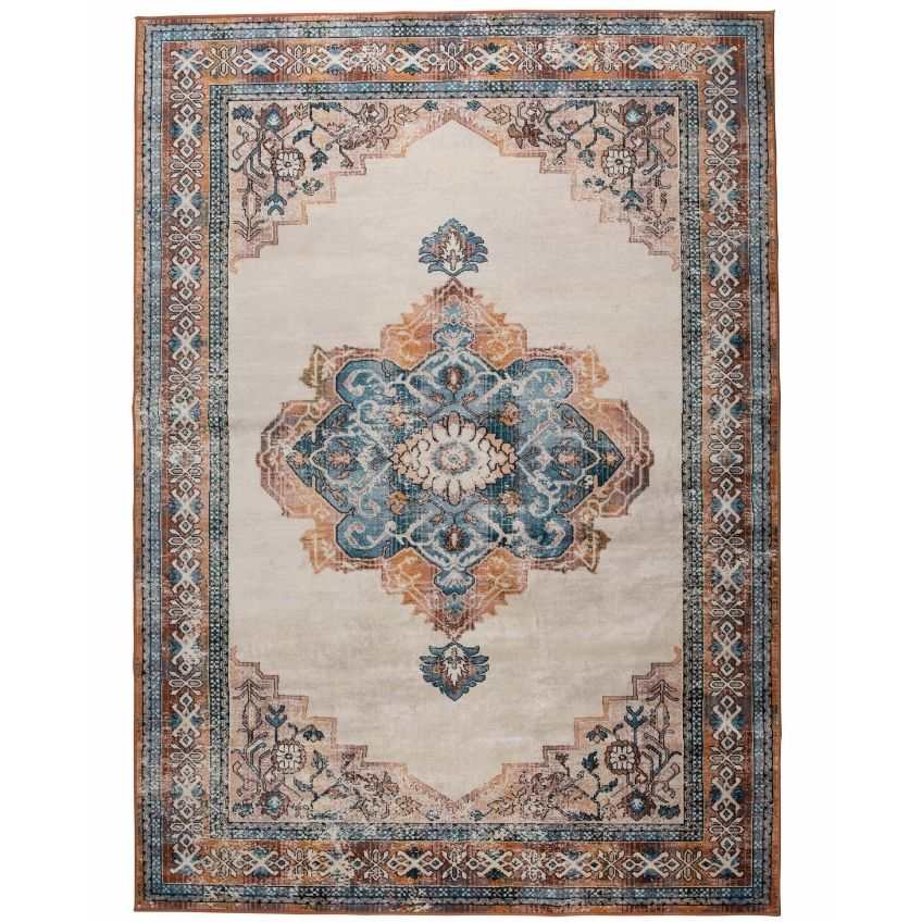 Modrý koberec s orientálními vzory DUTCHBONE