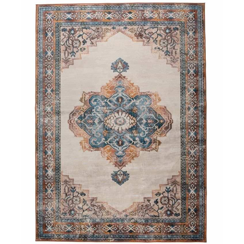 Modrý koberec s orientálními vzory DUTCHBONE Mahal 170x240