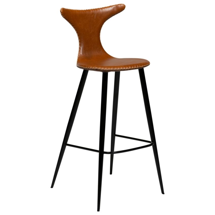 ​​​​​Dan-Form Hnědá koženková barová židle DAN-FORM
