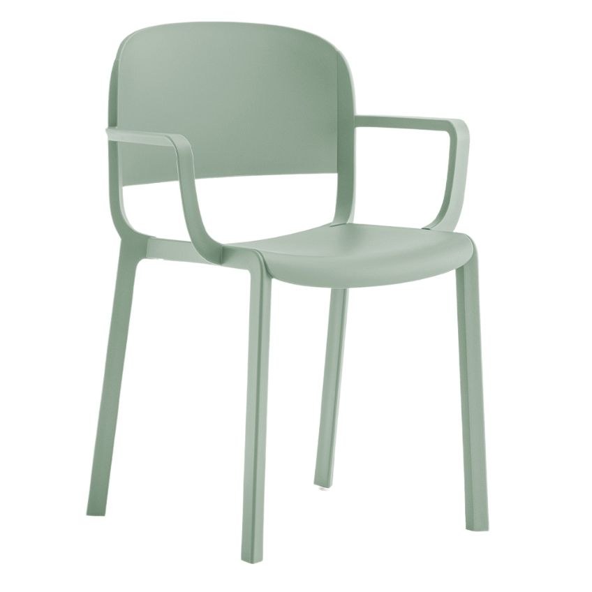 Pedrali Zelená plastová jídelní židle Dome