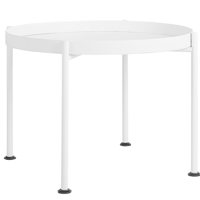 Nordic Design Bílý kovový konferenční stolek