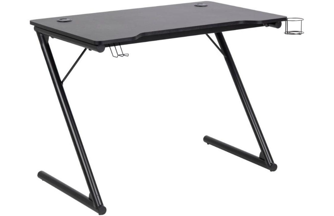 Scandi Černý dřevěný pracovní stůl Troper 100 x